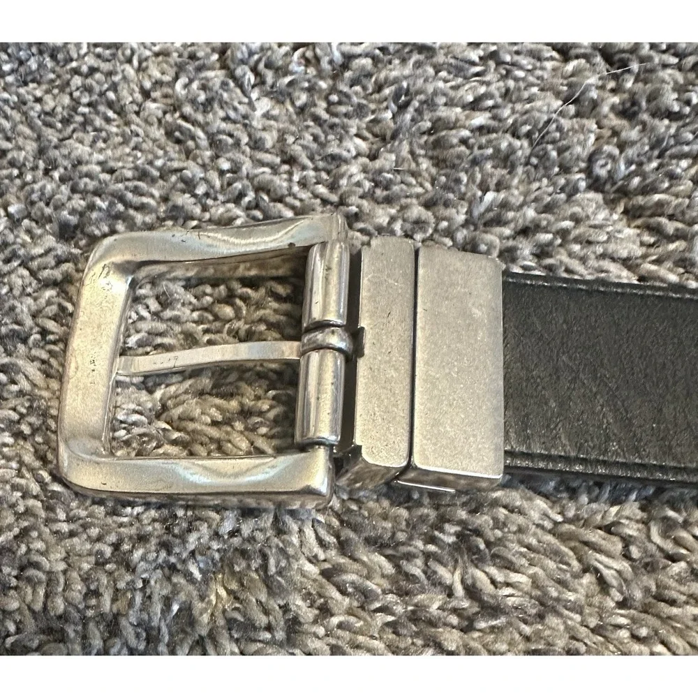 Men's Reversible FOSSIL Distressed Buckle Belt w/ Black/Brown Leather Belt 32